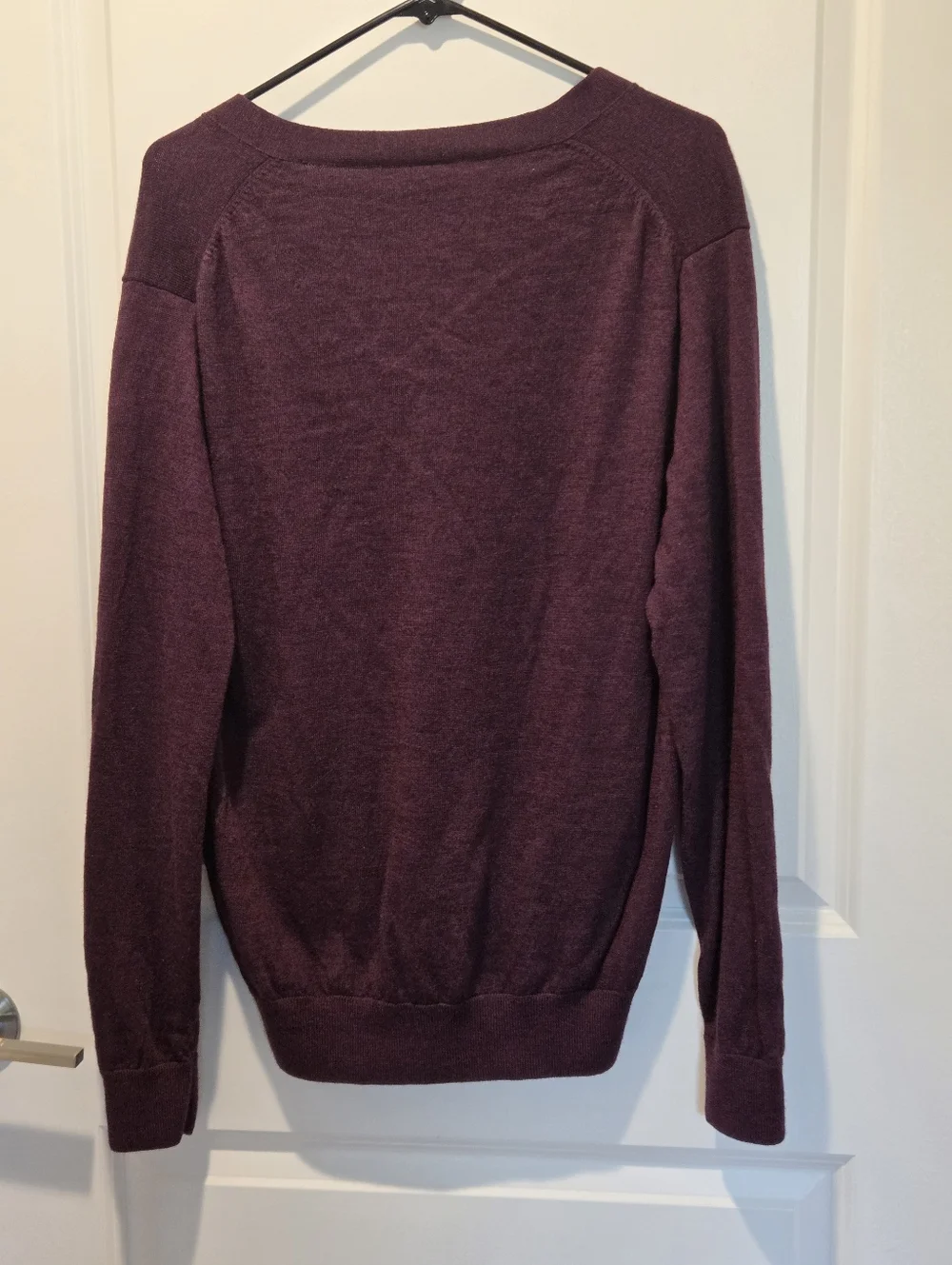 J. Crew 100% Merino Wool Burgundy Button Cardigan
